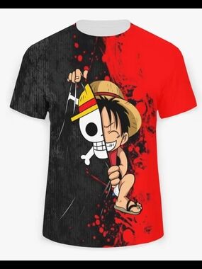 One Piece Monkey - Luffy Animee NWOT 2XL